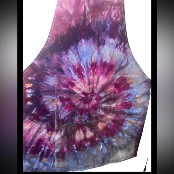 🌌Custom Made ice dye tie dye galaxy universe space apron with front pockets 🪐 - Picture 5 of 5